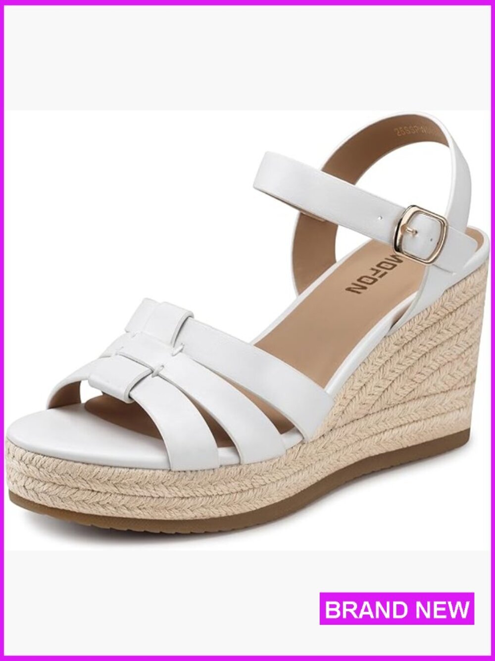 Wedge Sandals Strappy Dressy Espadrilles Platform Open Toe Adjustable Buckle